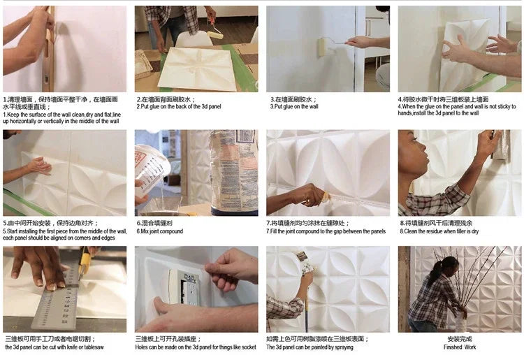 30x30cm 3D wall sticker decorative ceiling living room Wood grain wallpaper waterproof 3D Wall panel mold bathroom kitchen Hotel