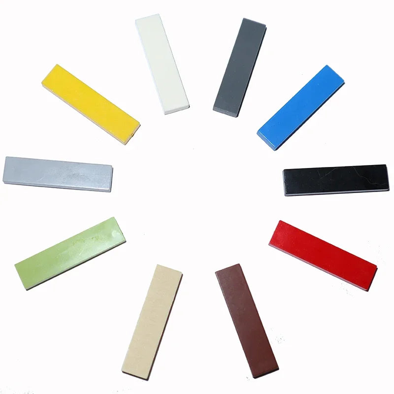 200PCS Size 1x4 Bricks Flat Tile MOC Assemble Particles 2431 Smooth 1*4 Building Blocks DIY Educational Creative Toy for Kids