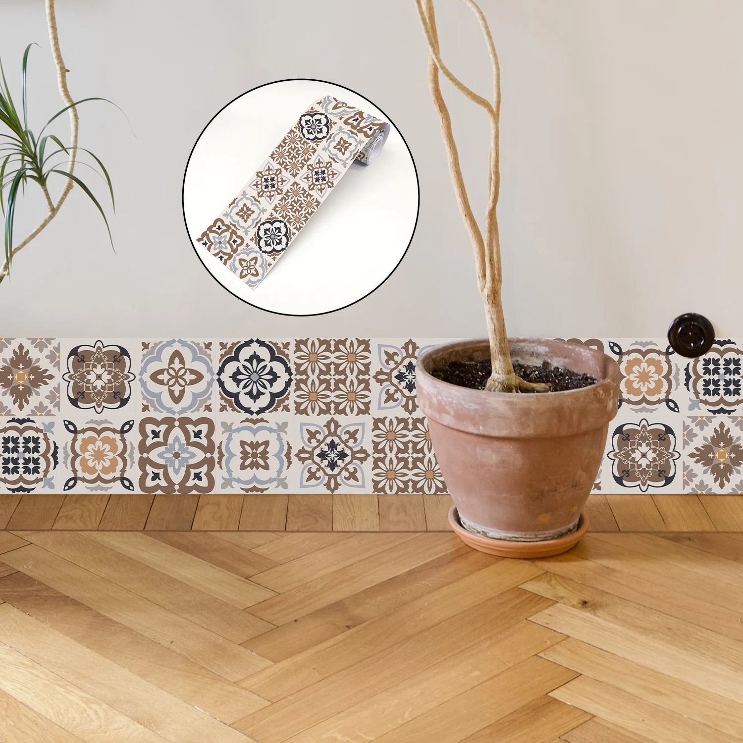 Dán Gạch Gốm Bohemian Trang Trí Tường Phòng Tắm Bếp Hiện Đại