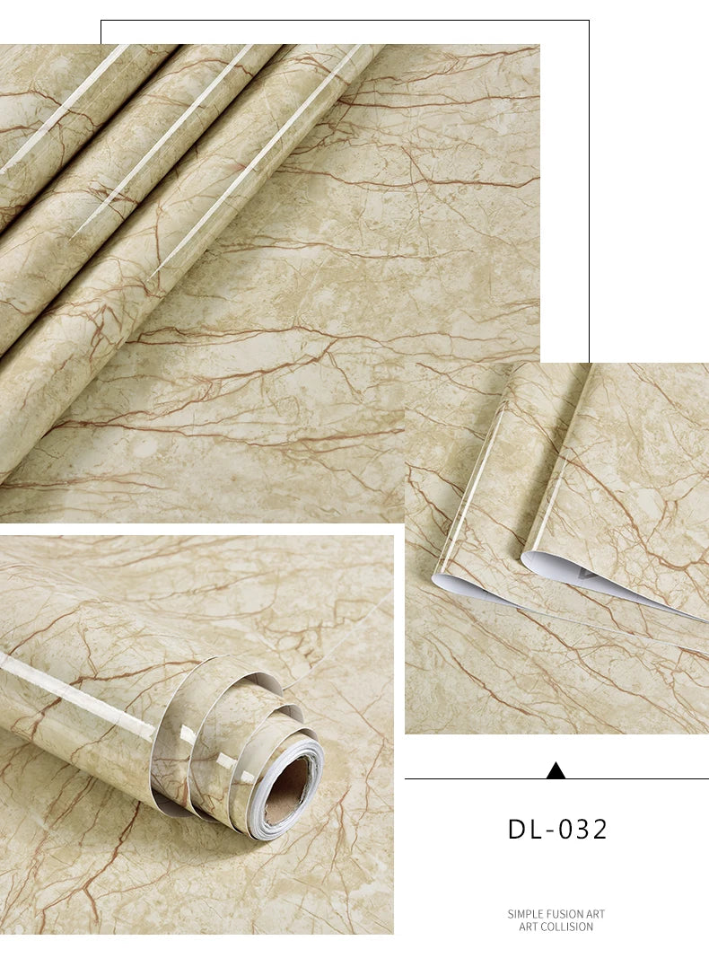 Kitchen Oil-Proof Film Stove Waterproof Moisture-Proof Self-Adhesive Wallpaper Countertop Cabinet Renovation Tile Marble Sticker