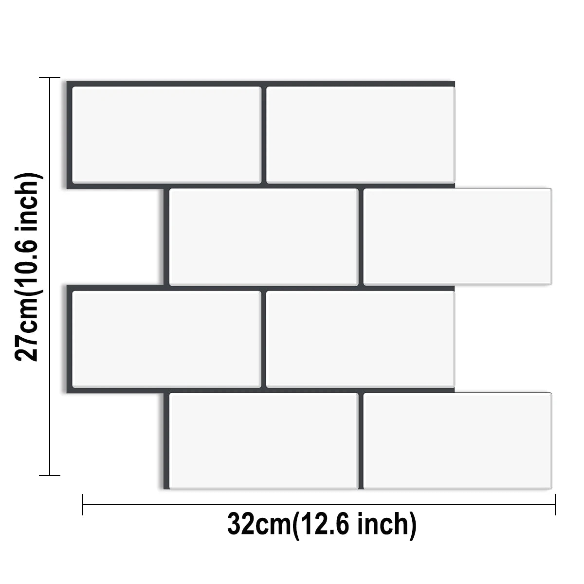 10pcs 3D Strong Adhesive Wall Stickers Brick Vinyl Wallpaper Waterproof Heat Resistant Kitchen Backsplash Wall Tiles Home Decor