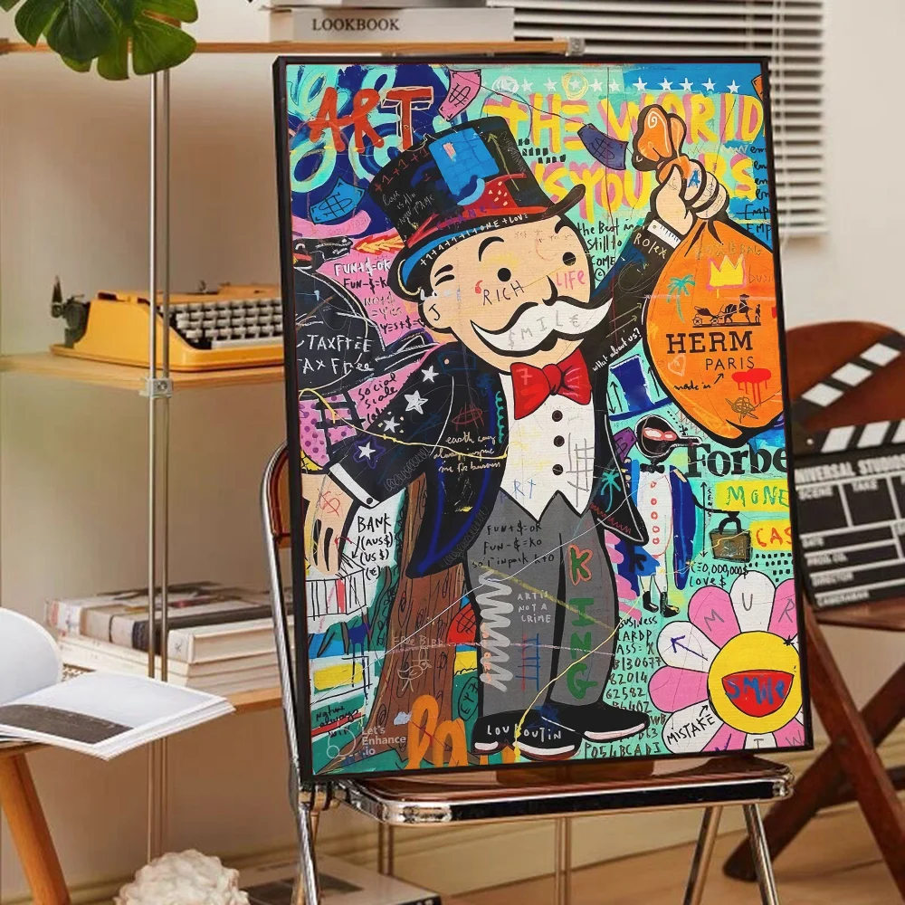 Poster Graffiti Alec Monopoly Money Waterproof Treo Tuong