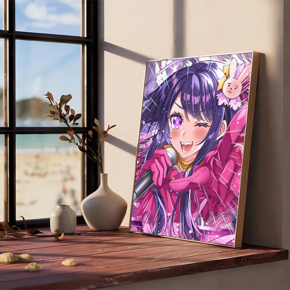 Poster Dán DIY Anime Oshi No Ko Chịu Nước Trang Trí Tường