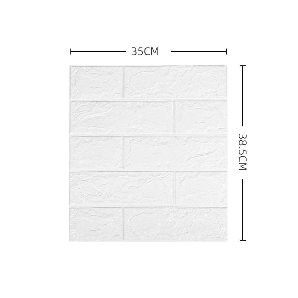 Dán Tường Gạch 3D Mô Phỏng 35x38.5 Cm 5 15 30 Miếng
