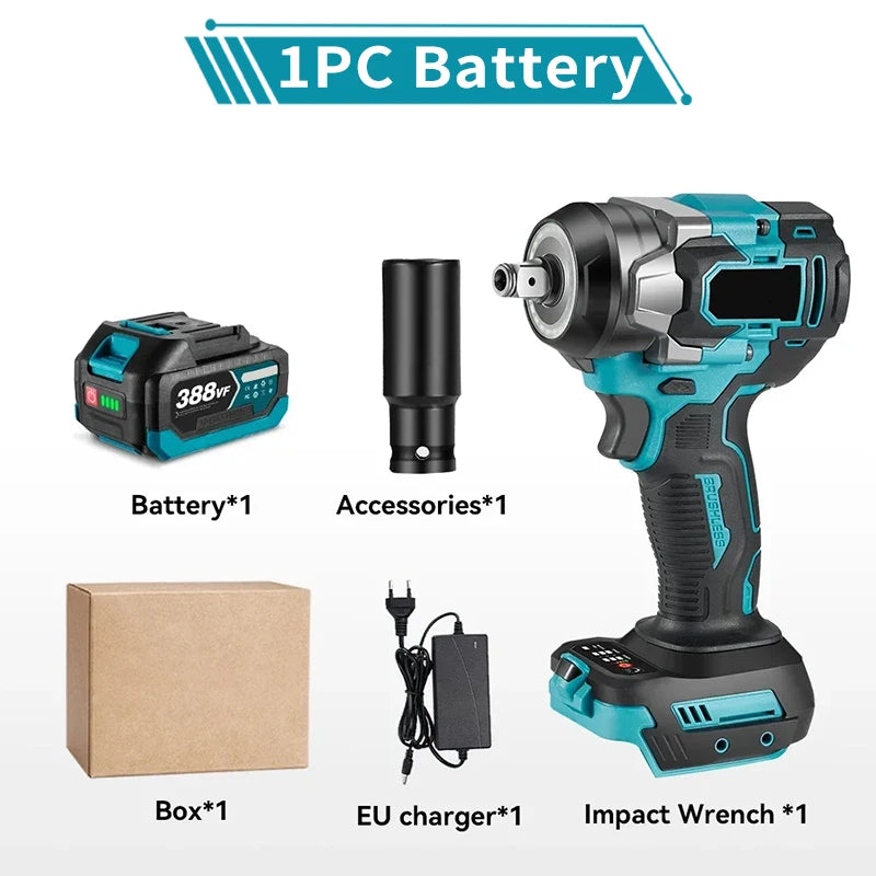Súng Siết Lực Không Dây 600Nm 18V Makita Pin Chính Hãng