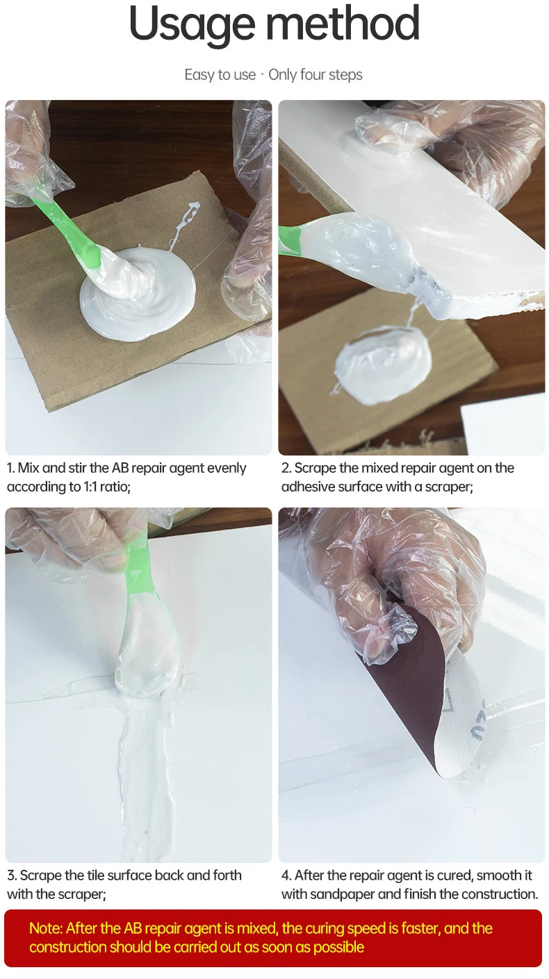 Keo Dán Gạch Đá AB Sửa Chữa Nứt Vỡ Đa Năng
