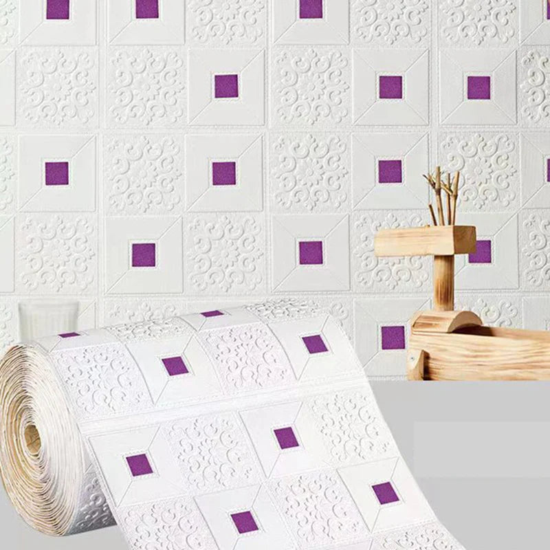 70cm*1m  3D Brick Pattern Wall Panels Wallpaper DIY Waterproof for Living Room Bedroom Kitchen Background Wall Decoration