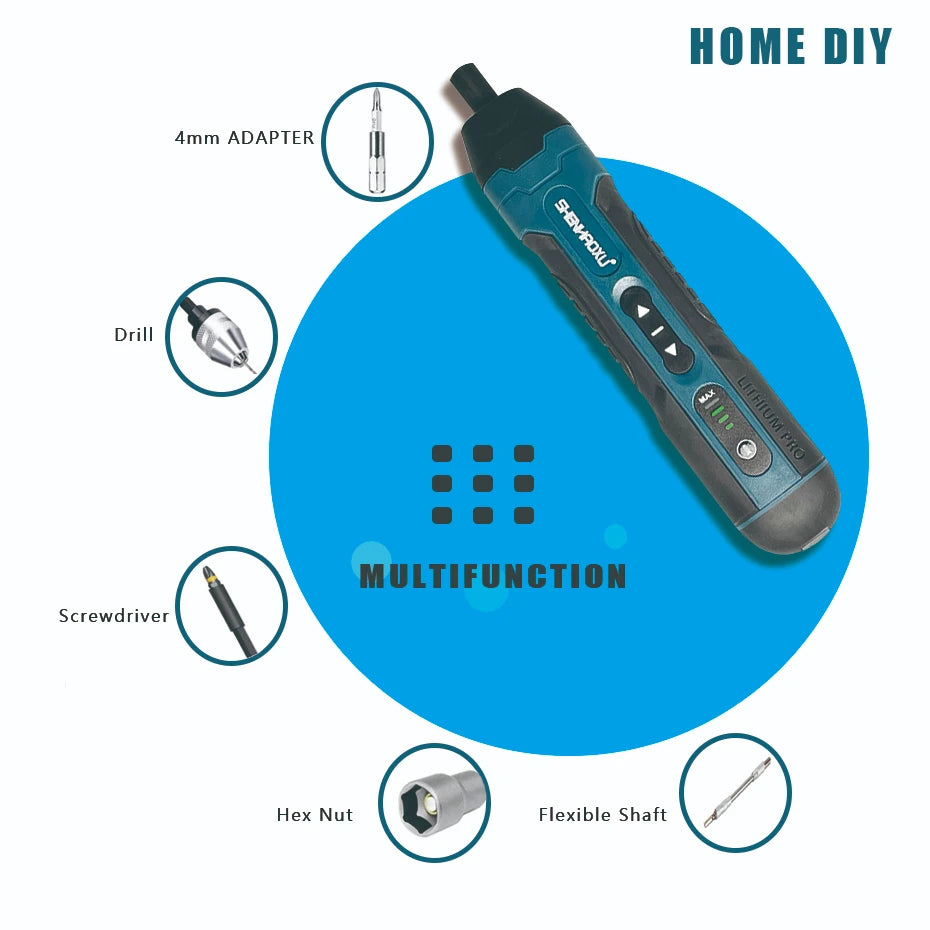 Vít Điện Không Dây Mini 3.6V Pin Li-ion 1300mAh Bộ Dụng Cụ