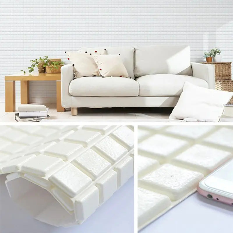 Miếng Dán Tường Mosaic Chống Va Đập Trang Trí Phòng Khách