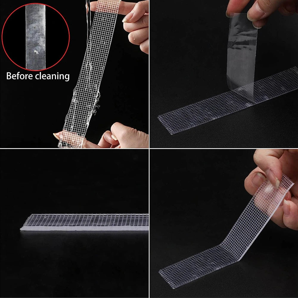 Băng Keo Hai Mặt Nano Trong Suốt Siêu Dính Dễ Gỡ Chịu Nước