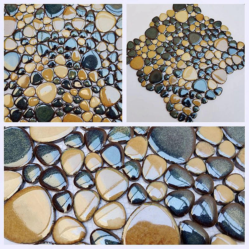 Gach Mosaic Ceramic 30x30cm Xanh Trang KhongTruot Phong Tam