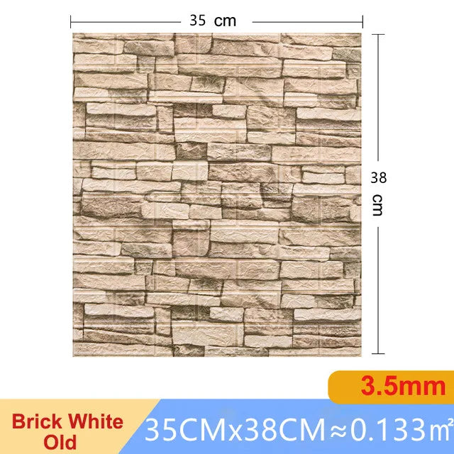Dan Tuong 3D Gach Gia 20 Mieng Chong Tham Phong Ngu DIY