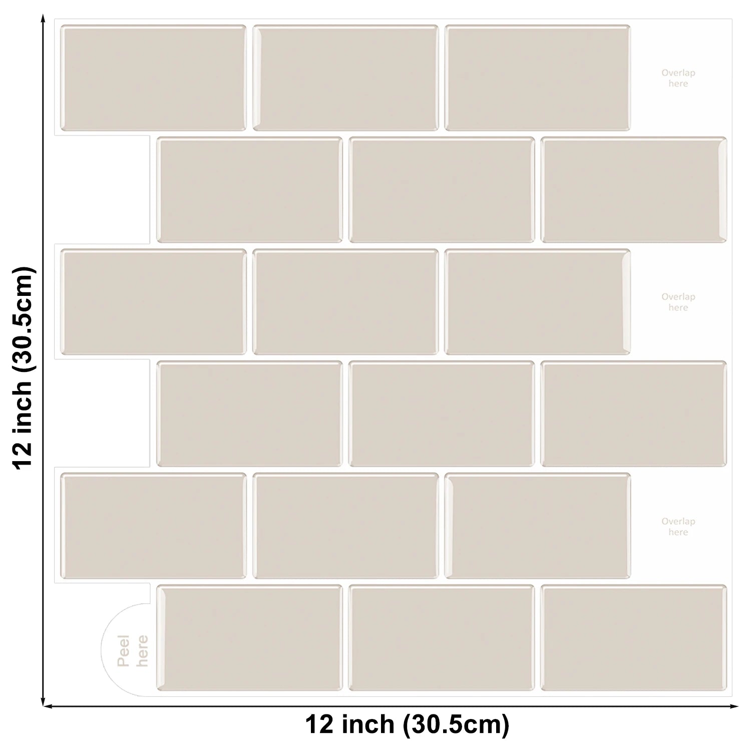 5 Mien Dan Gach 3D Treo Tuong Bep Chong Nuoc 12x12 Inch