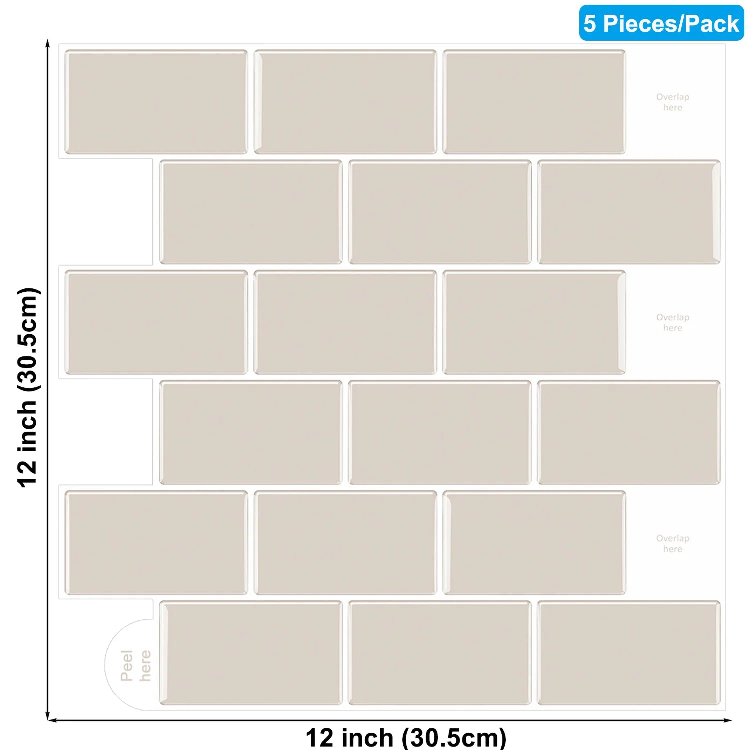 Dan Tuong 3D Chong Tham Bep 12x12 Inch Mieng Dan Dinh Manh