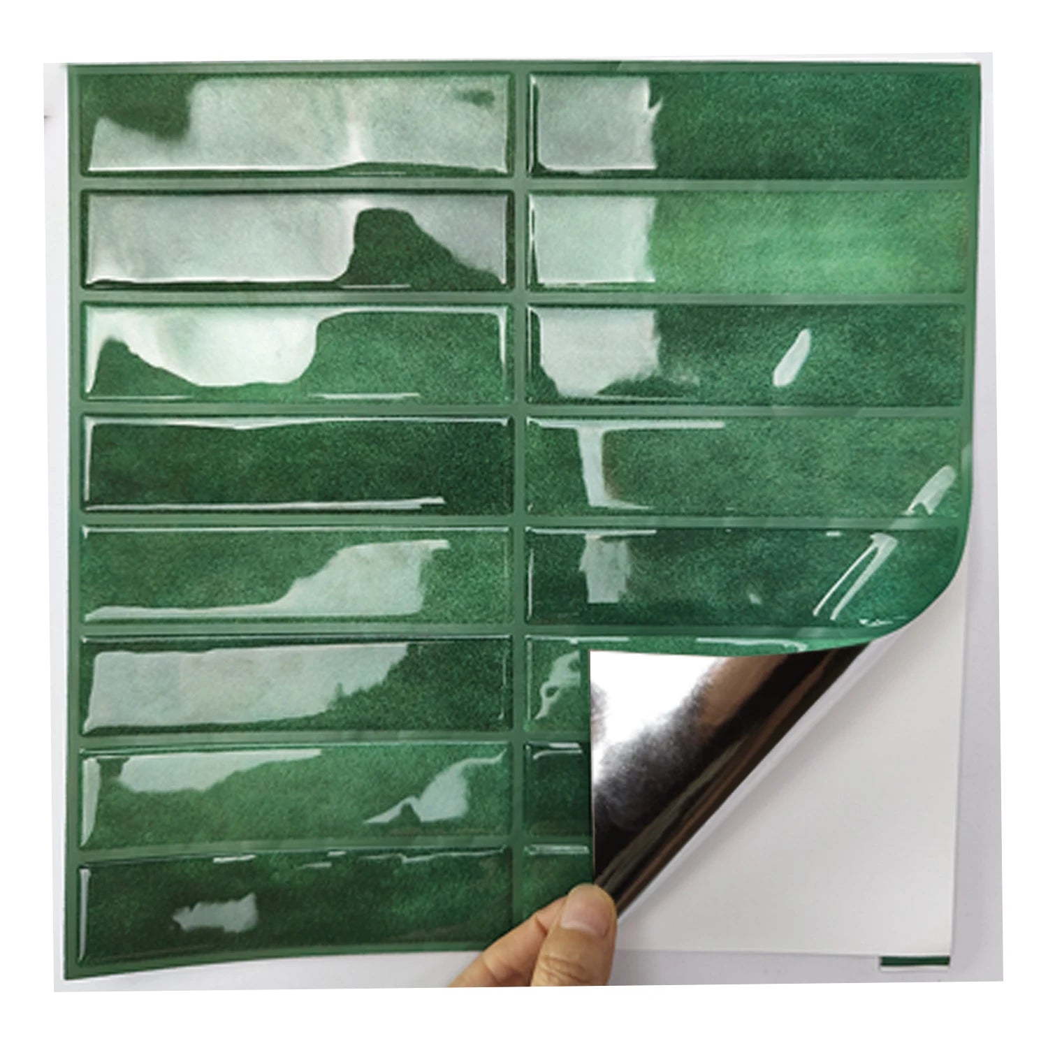 10pcs 3D Imitation Tiles Self-Adhesive Wall Stickers Peel And Stick Wallpaper Heat-resistant And Waterproof For home Decor