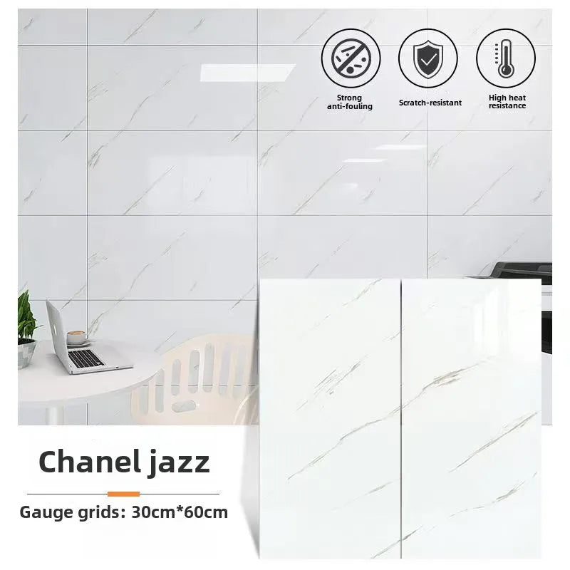 Dán Gạch Trang Trí PVC Marble 30cm X 60cm Tường Phòng Tắm