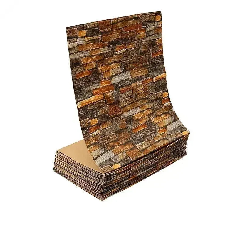 Giấy Dán Tường 3D Tự Dính Gạch Ốp Tường Phòng Khách
