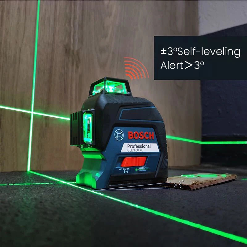 Bosch GLL 3-60 XG Máy Laser Xanh 12 Dòng 360 Độ Tự Cân