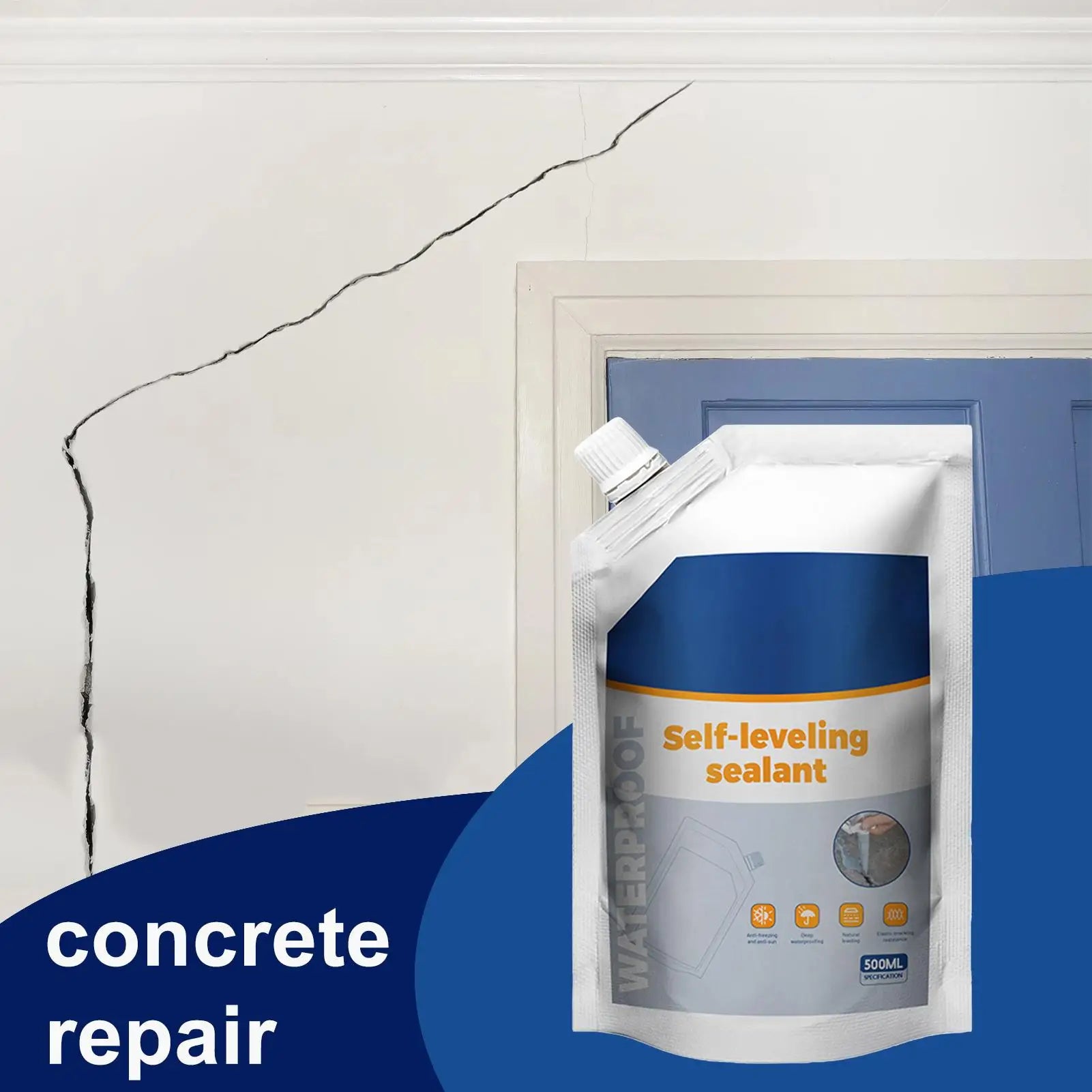 500ml Cement Concrete Waterproofing Sealant Penetrating Bonding Agent With High Strength For Roof, Pool, Bathroom, Basement