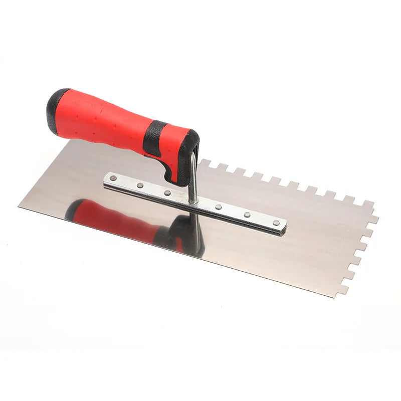 Stainless Steel Toothed Trowel, Trowel, Scraper, Bricklayer Scraper, Serrated Tile Tool