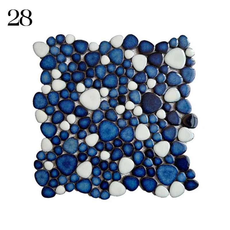 Gach Mosaic Ceramic 30x30cm Xanh Trang KhongTruot Phong Tam