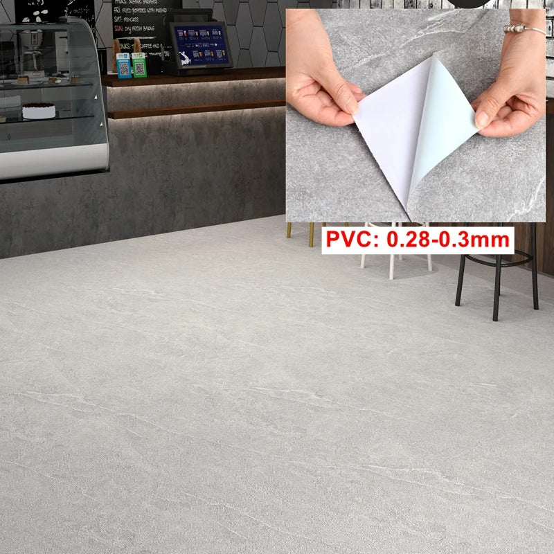 Dán Sàn Tự Dính Chống Nước Mẫu Gỗ Giả Dày Mờ Phòng Tắm