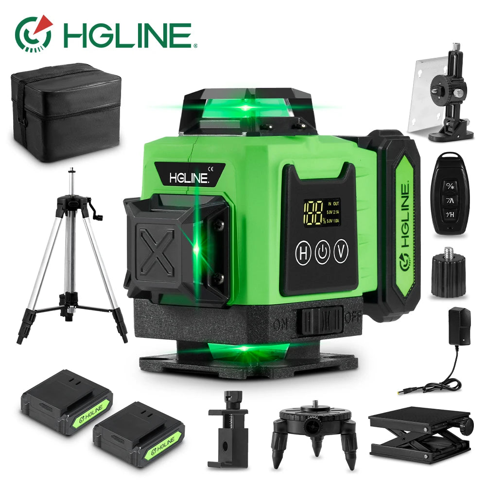Cân Laser 16 Dòng 4D 360 Độ Ngang Dọc Pin Liion 6000mAh