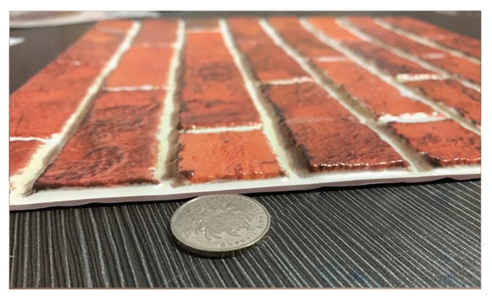 Self Adhesive Tile Wall Sticker Home Decor 3D PVC Brick Sticker Wall Decor For Kitchen Cupboard Bathroom Waterproof Wallpaper