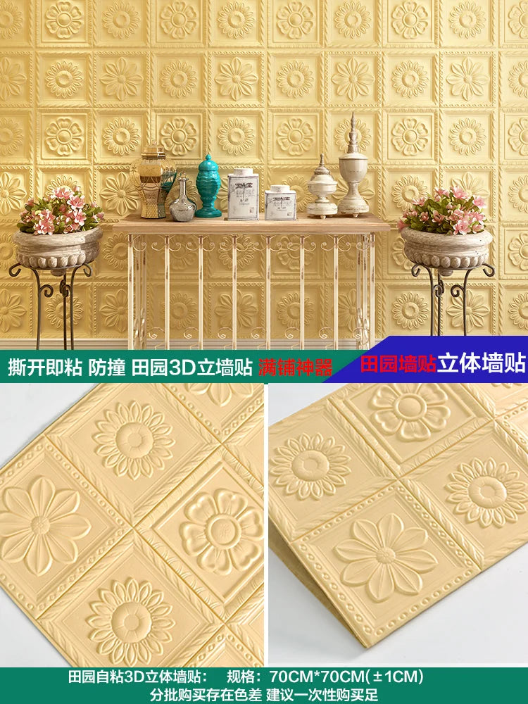 Dán Tường Nordic 3D Tự Dính Trang Trí Phòng Ngủ Phòng Khách