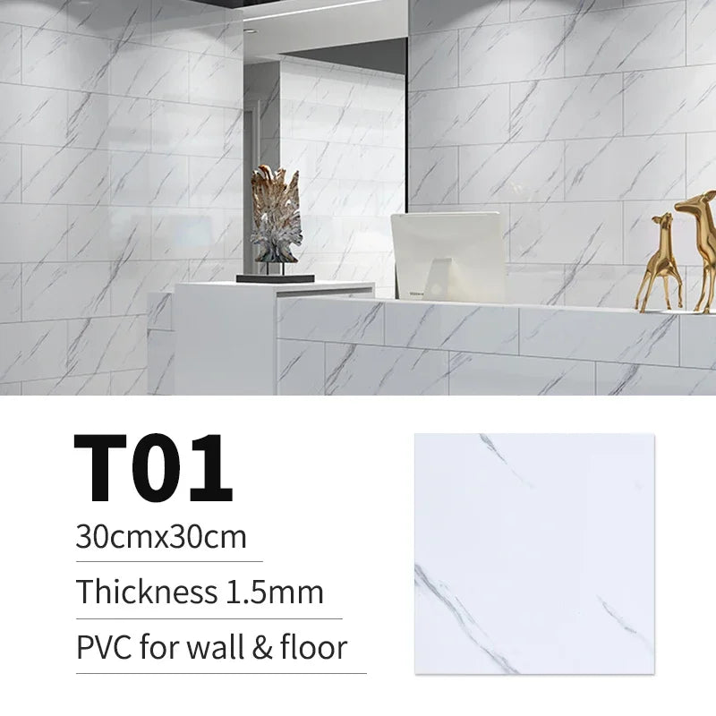 Gói 10 20 30 Miếng Dán Sàn PVC Đá Marble 30x30cm Chống Thấm