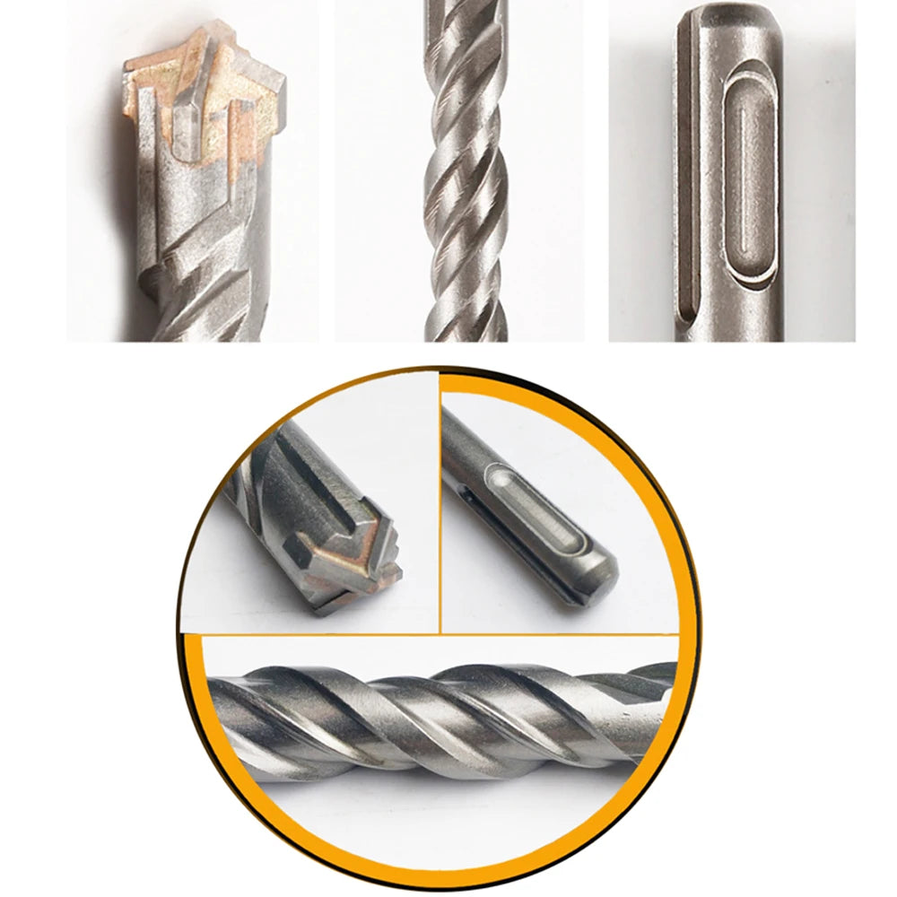 Bộ Mũi Khoan SDS Plus 160mm Cross Tip Cho Đục Bê Tông Đá