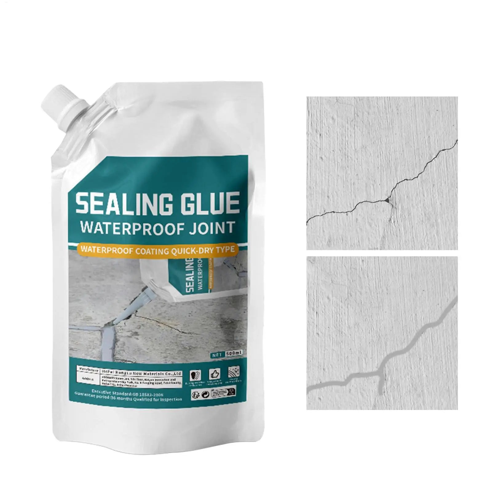 500ML  Waterproof Crack Filler | Fast-Dry Self-Leveling Concrete Repair | For Walls/Roofs/Floors | Outdoor Tile Sealant