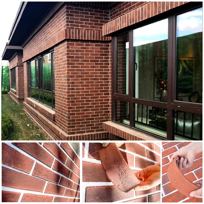 3D brick wall sticker 3D wall panel waterproof stone tile ceramic mosaic TV background bedroom kitchen home House outdoors wall