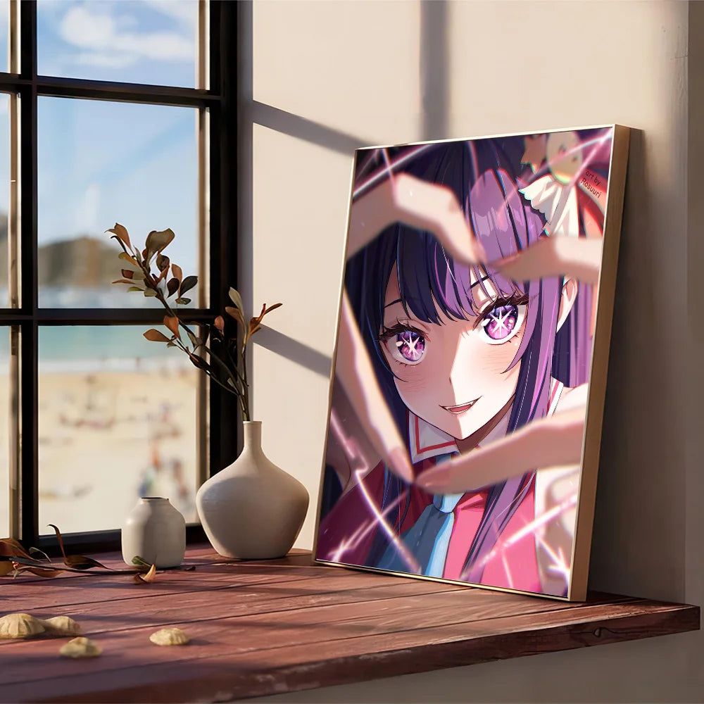 Poster Dán DIY Anime Oshi No Ko Chịu Nước Trang Trí Tường