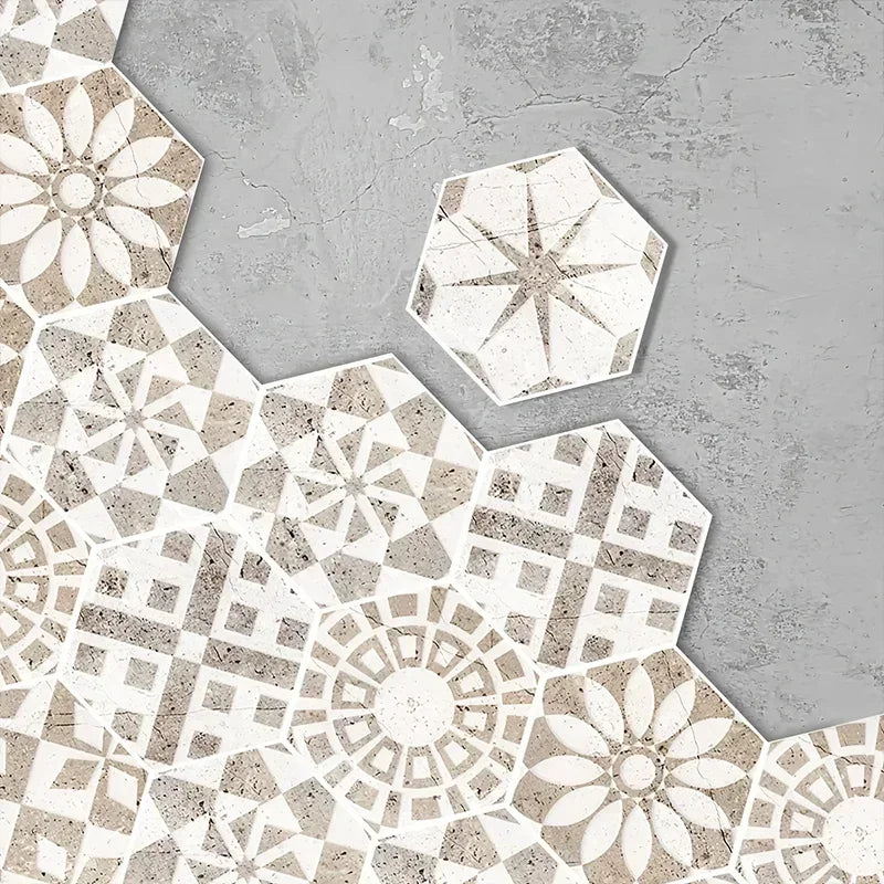 22 Miếng Dán Sàn Lục Giác Morocco Chống Thấm Nước PVC