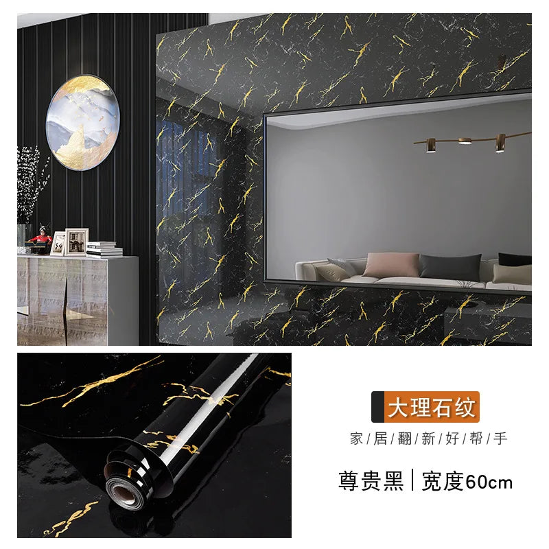 Giay Dan Tuong Marble PVC Dinh 60cm Phong Tam Bep Mat Ban
