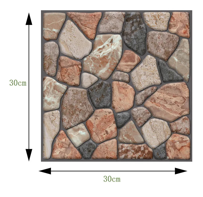 Self Adhesive Tile Wall Sticker Home Decor 3D PVC Brick Sticker Wall Decor For Kitchen Cupboard Bathroom Waterproof Wallpaper