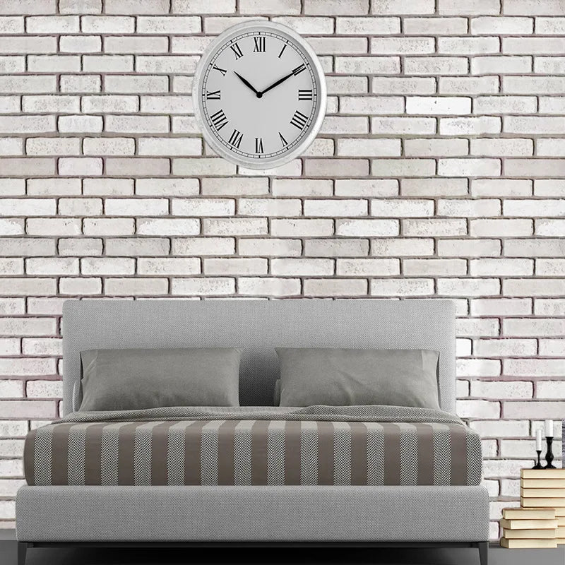 Waterproof Brick Texture Wall Panels, Retro Self-Adhesive Wallpaper for Kitchen Bathroom Cafe Peel & Stick Wall Covering