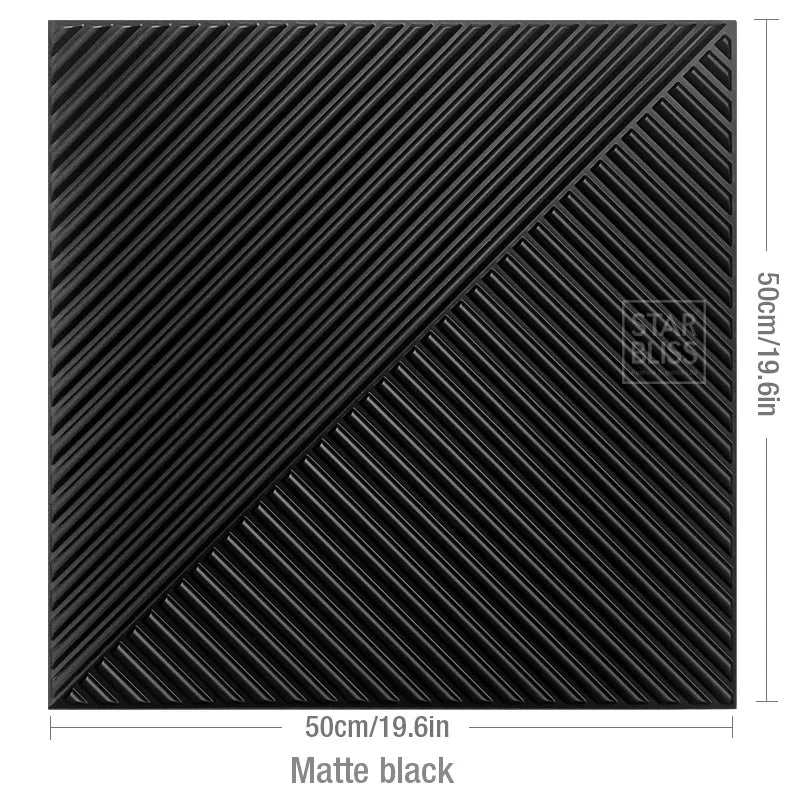 12 piece 50cm / 3m² Shiny gold 3D wall decor Wood grain slatted wall panel 3D groove texture panel tile wall sticker waterproof