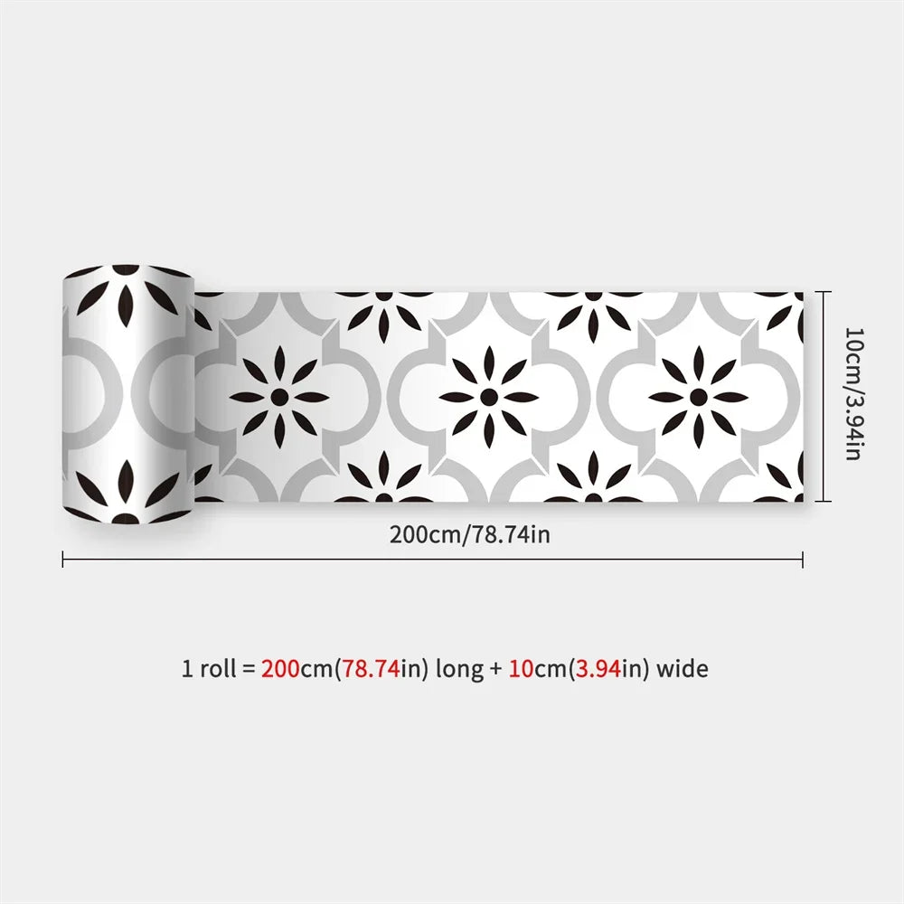 Waterproof Self-Adhesive Baseboard Wall Sticker Waistline Baseboard Wall Trim Corner Line Protector Decor Skirting Board Decal
