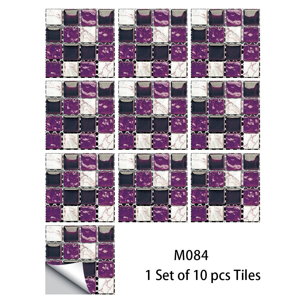 10 Miếng Dán Gạch Mosaic Bếp Và Phòng Tắm Chống Nước