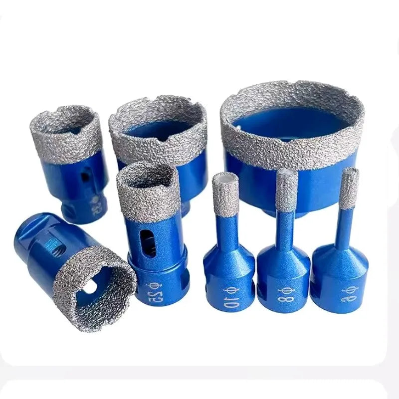 M14 Thread Dry Vacuum Brazed Diamond Core Drill Bit set Ceramic Granite Marble Stone Tile Hole Saw tool for Angle Grinder