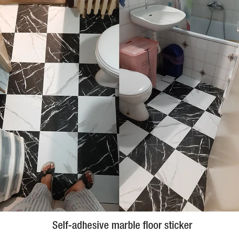 Dan San Gach Marble Nhua PVC Chong Tham Tu Dinh 3D Nha
