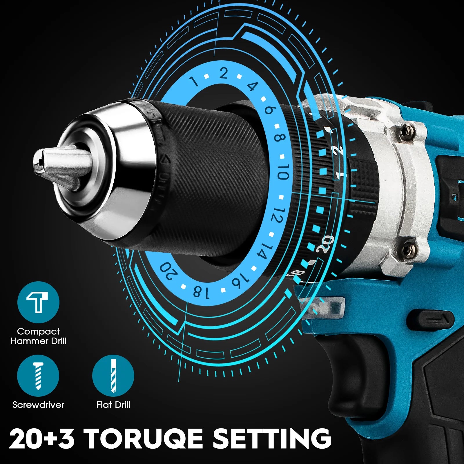 Máy Khoan Tác Động Không Dây Brushless 650Nm 13mm Pin Makita