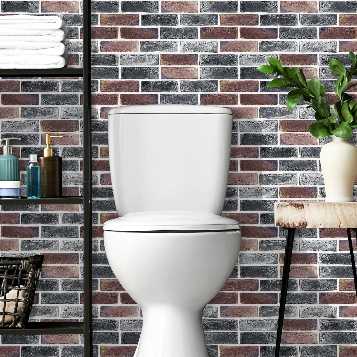 Dán Tường Gạch Retro Nổi Ghép Liền Chống Thấm Hiện Đại
