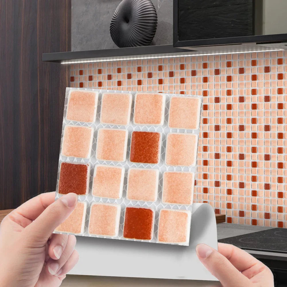 Bộ 10 Miếng Gạch Mosaic 3D Dán Tường Chống Thấm Phòng Tắm