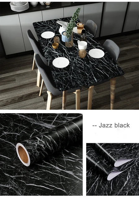 Kitchen Oil-Proof Film Stove Waterproof Moisture-Proof Self-Adhesive Wallpaper Countertop Cabinet Renovation Tile Marble Sticker