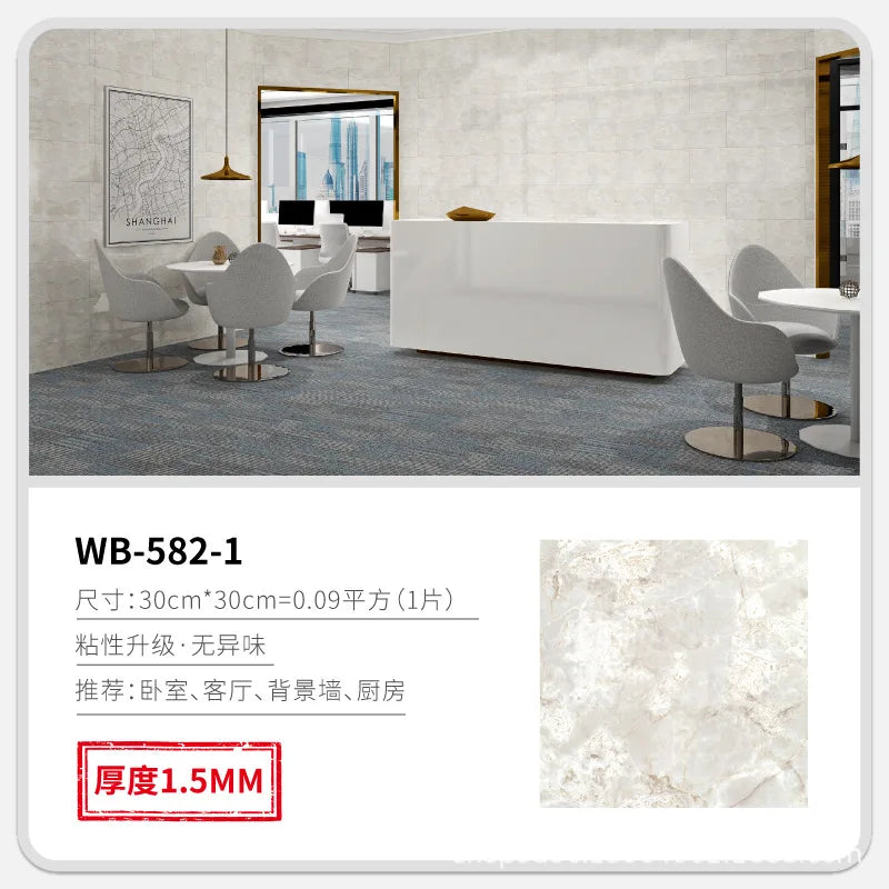 30X30cm Vinyl Self-adhesive Tile Wall Sticker for Bathroom Livingroom Decor for Wall Wallpaper Kitchen Waterproof Foor Sticker