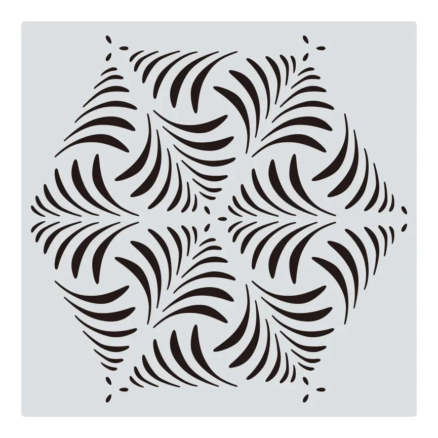 Khuon Stencil Mandala Geometric 30x30cm DIY Layering