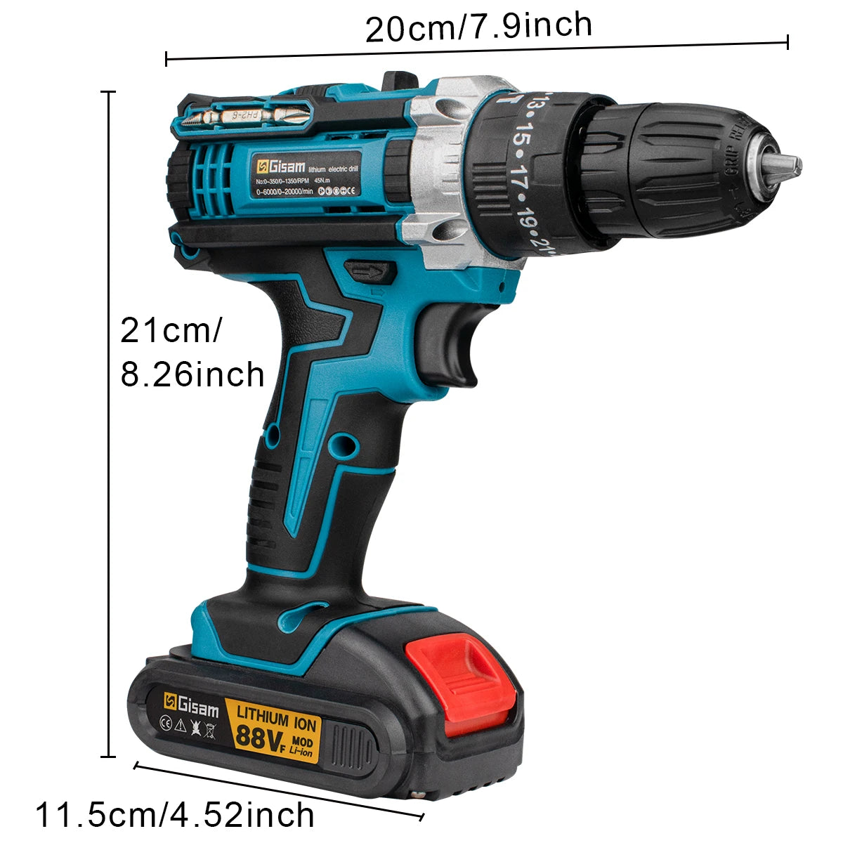 Gisam Máy Khoan Không Dây Pin Li Ion 28NM Cam Tay Tiện Dụng